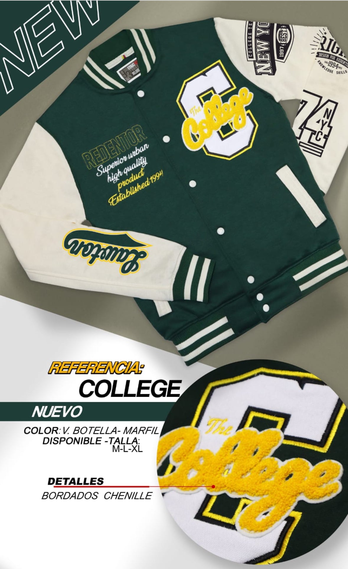 Chaqueta beisbolera R8