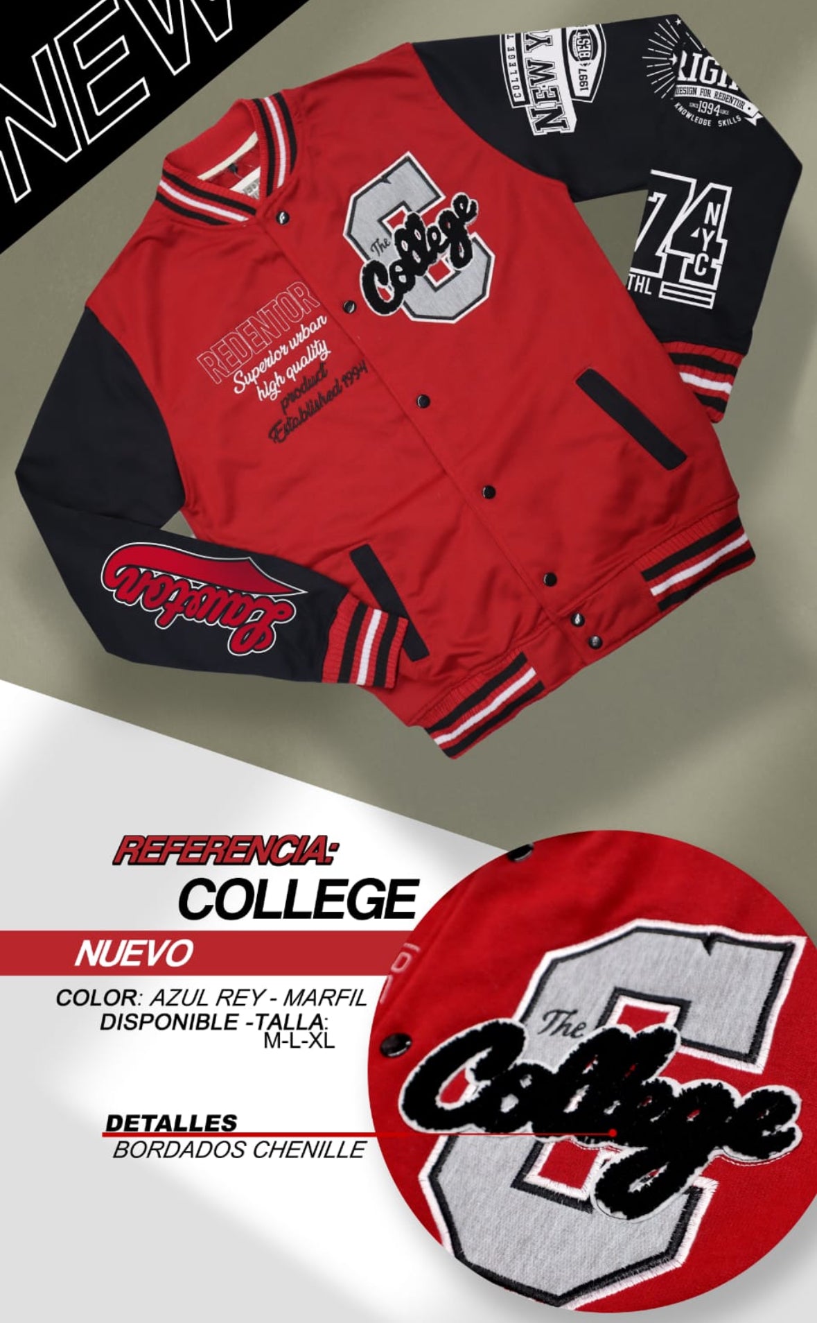 Chaqueta beisbolera R8
