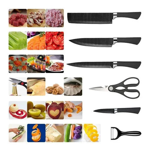Set de cuchillos x 6 piezas